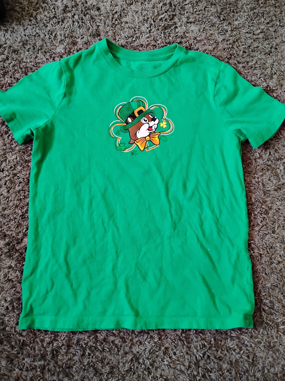 Kids Green St. Patrick's Day Leprechaun Graphic Tee